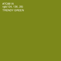 #7C881A - Trendy Green Color Image